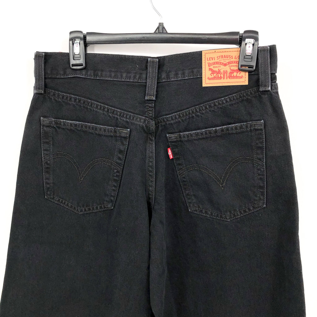 LEVI'S Womens '94 Baggy Wide Leg Jeans 28x31 US 6 Over Exposure Black NWT