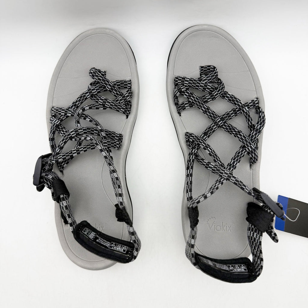 Viakix Womens Siena Hiking Sandals US 6 EU 37 Black Grey Water Resistant NIB