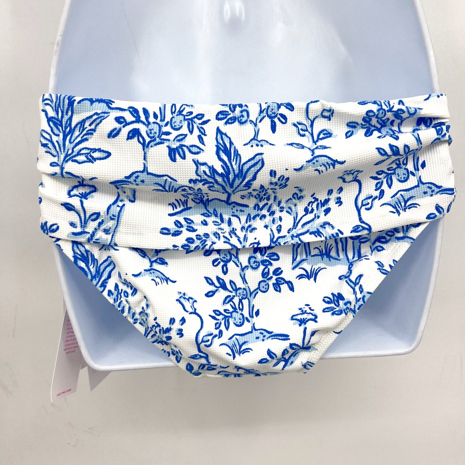 LILLY PULITZER Lagoon Hipster Biknini Bottom US 4 Resort White Tall Tales NWT