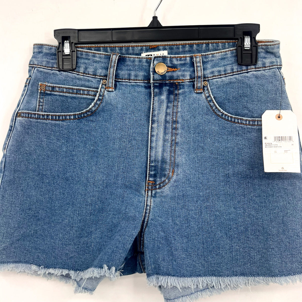 BILLABONG Women's So Cheeky Cut-Off Denim Shorts Size 28 US 6 Blue Jeans NWT