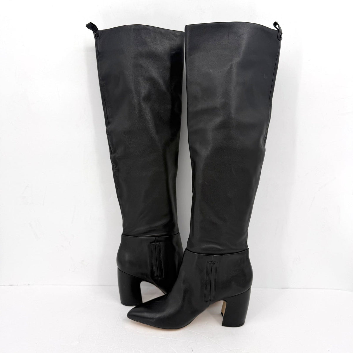 Sam Edelman Womens Hutton Over the Knee Boots Size 7.5 Black Leather NWOB