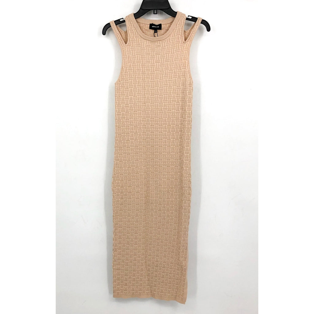 MONROW Women's Supersoft Sweater Knit Tank Midi Dress Small Cream Sleeveless NWT
