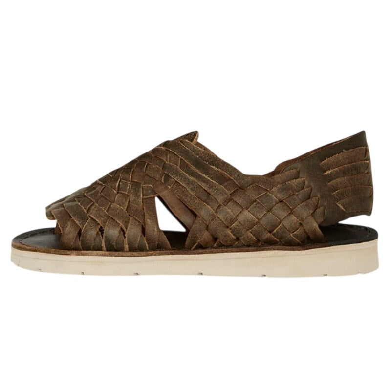Brand X Womens Huarache Sandals US 8.5 Dark Brown Leather Woven NWOB