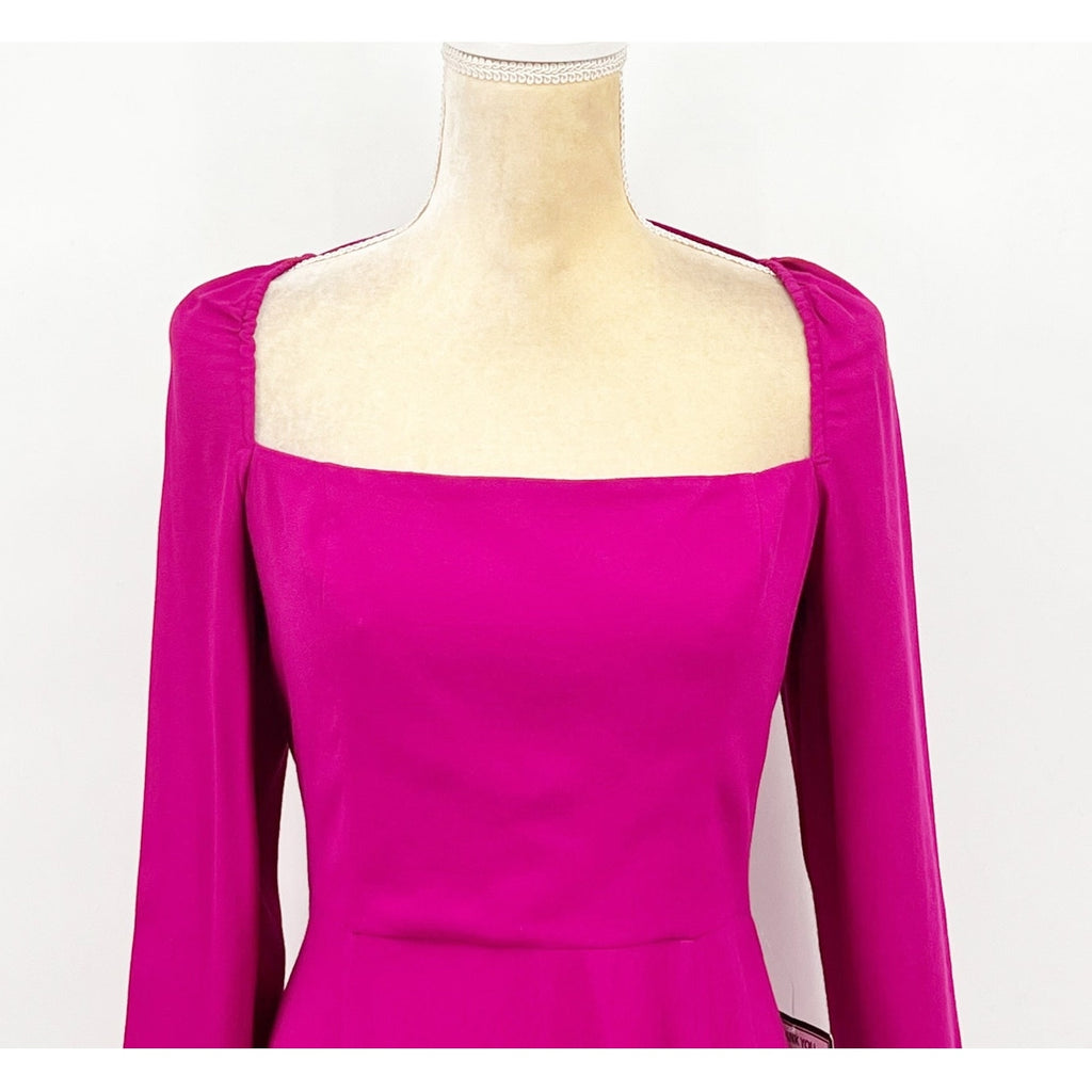 ADRIANNA PAPELL Women's Midi Dress Size 6 Pink Light Crepe NWT