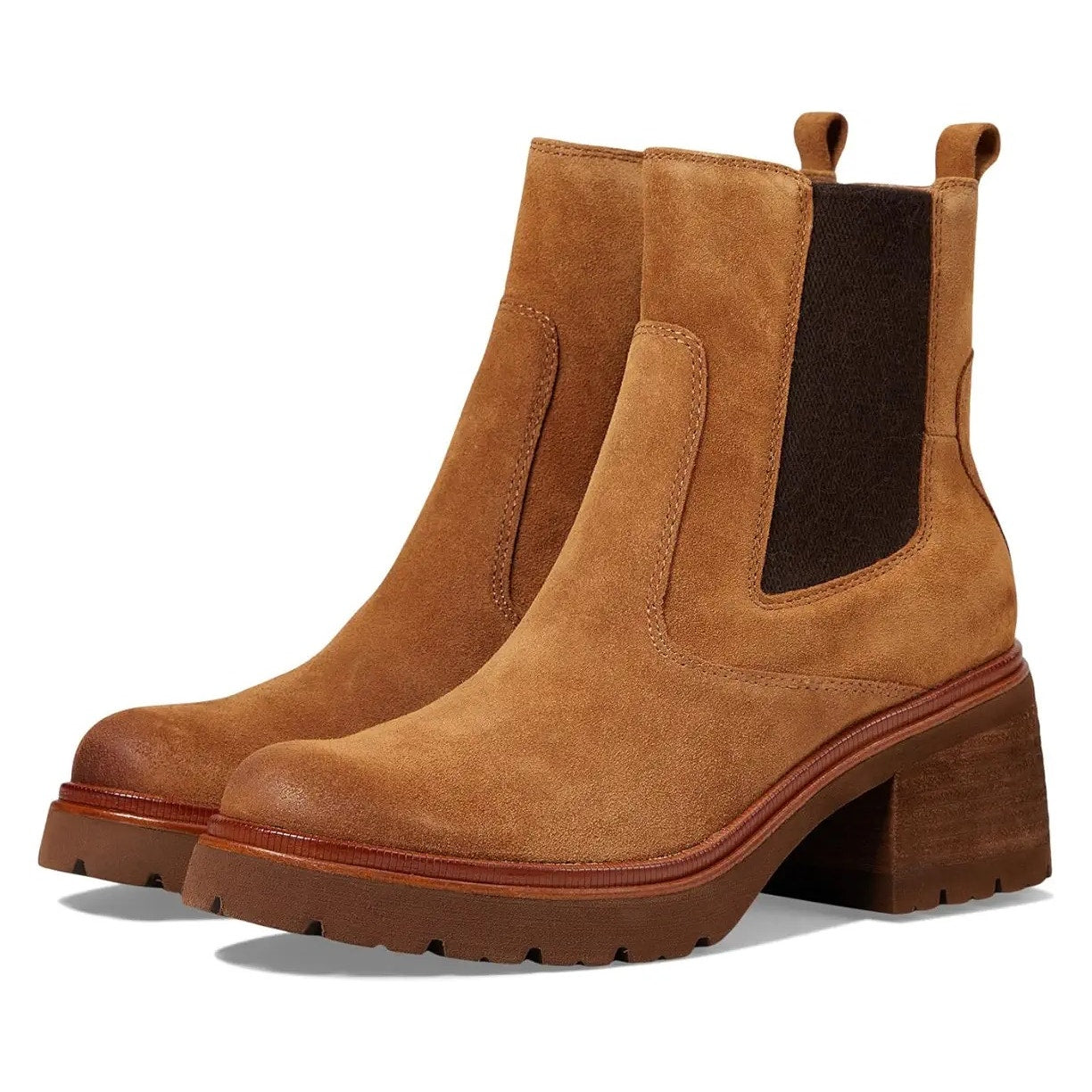 Sofft Womens Jordie Chelsea Boots US 7 M Brown Waterproof Leather Pull On NIB