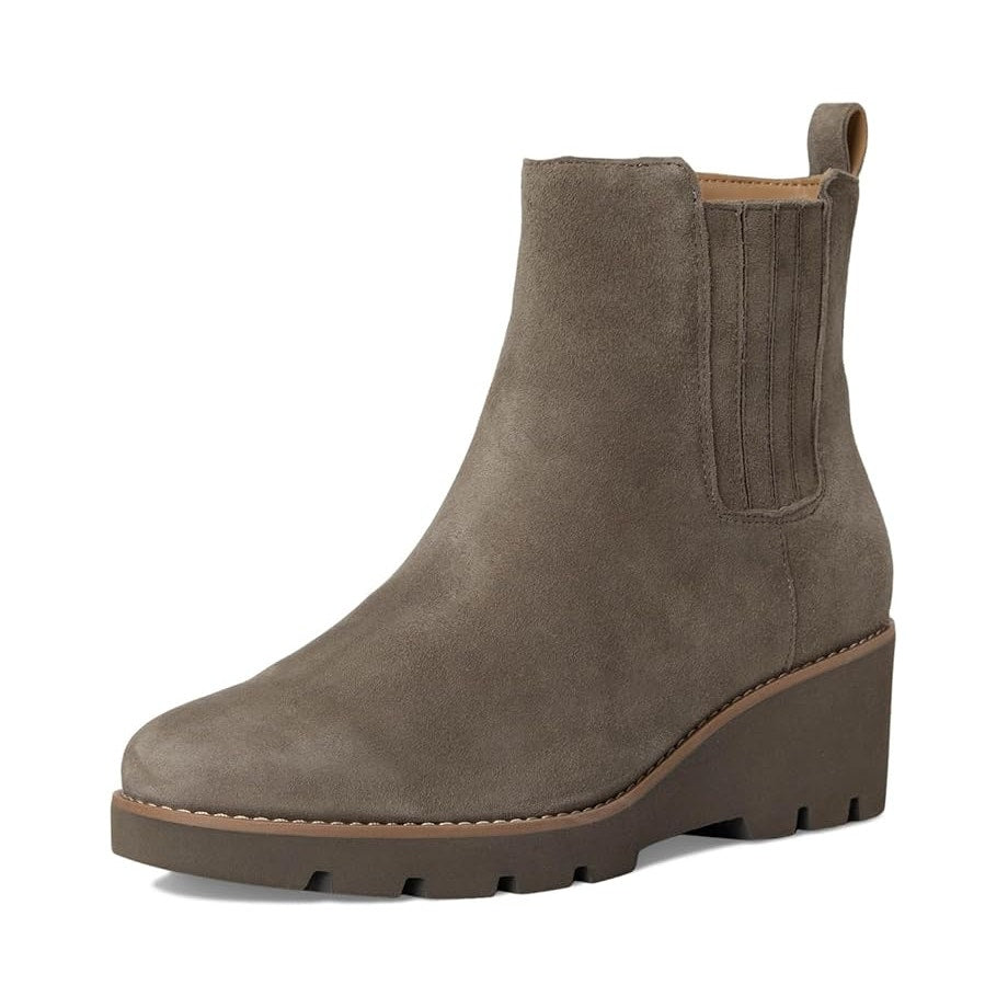 Vionic Womens Aria Ankle Booties US 12 Wide EU 43 Grey Suede NWOB