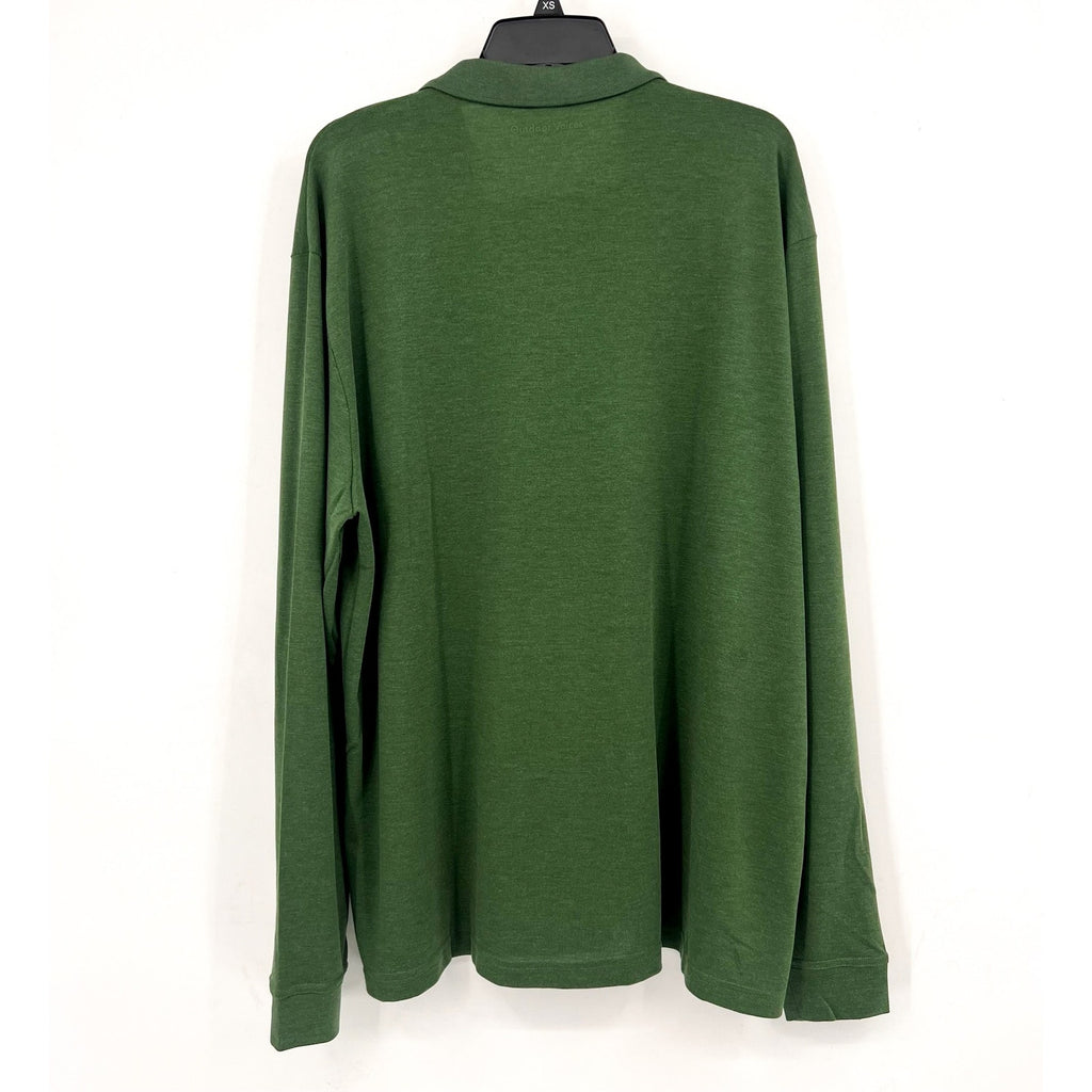 OUTDOOR VOICES Men's Birdie Long Sleeve Polo Shirt 3XL Greenwoods DriRELEASE NWT
