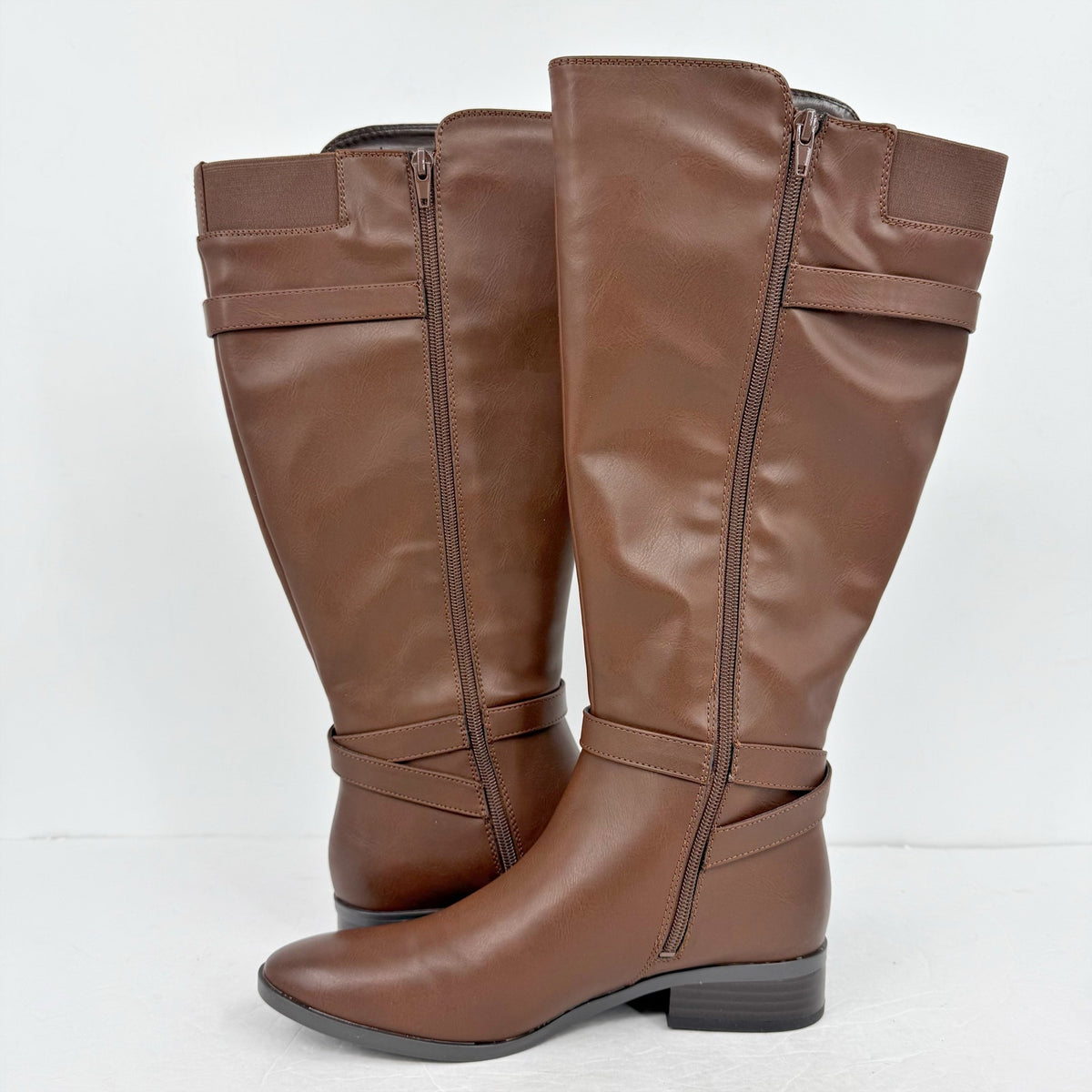 Naturalizer Womens Sahara Knee High Boots Size 8 M WIDE CALF Dark Brown NIB