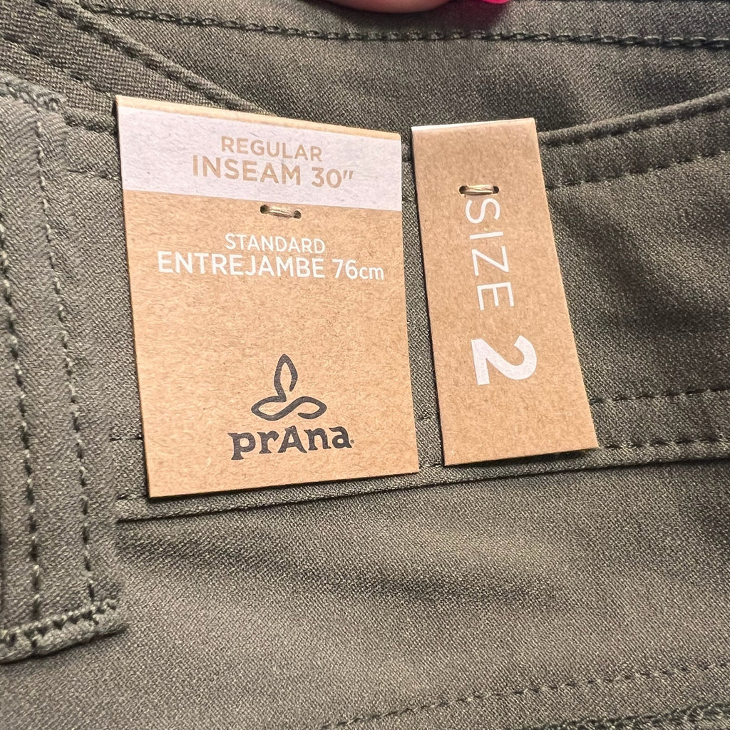 PRANA Women's Halle Straight Pants II Size 2 Reg Slate Green NWT