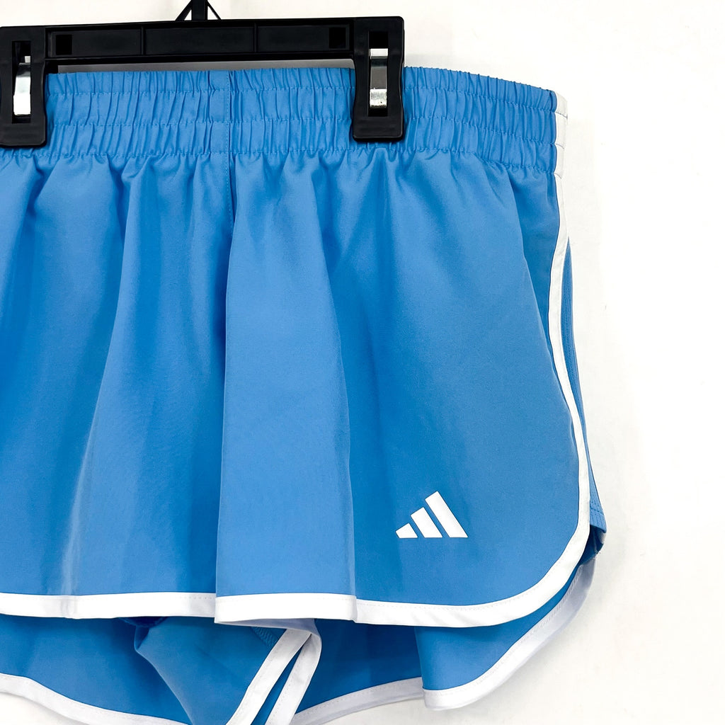 ADIDAS Women's Marathon 20 Running Shorts Small Blue Burst 3" Inseam NWT