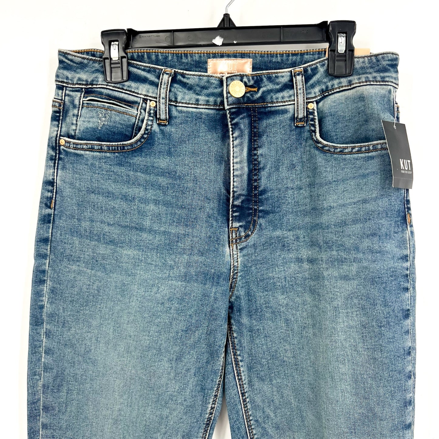 KUT FROM THE KLOTH Stella Flare Jeans US 10 Blue Debonairly High Rise Fab AB NWT