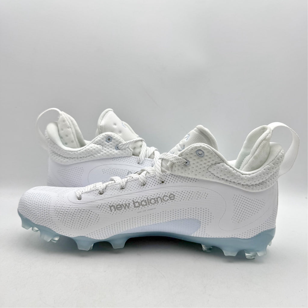New Balance Mens Freeze 4.0 Lacrosse Cleats Size 7.5 White Blue Athletic NWOB