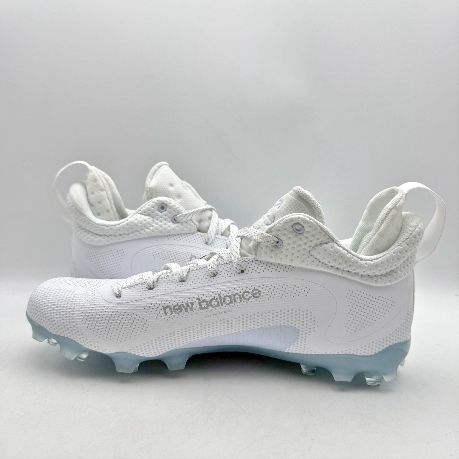 New Balance Mens Freeze 4.0 Lacrosse Cleats Size 7.5 White Blue Athletic NWOB