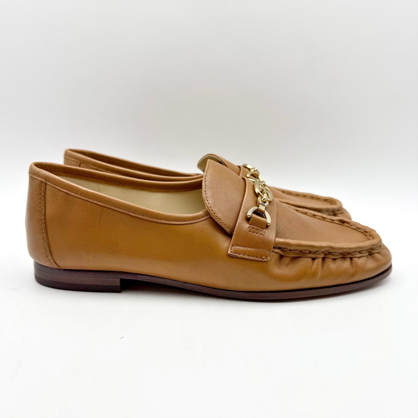 Sam Edelman Womens Lucca Flat Loafers US 6 M EU 36 Tan Brown Leather NIB
