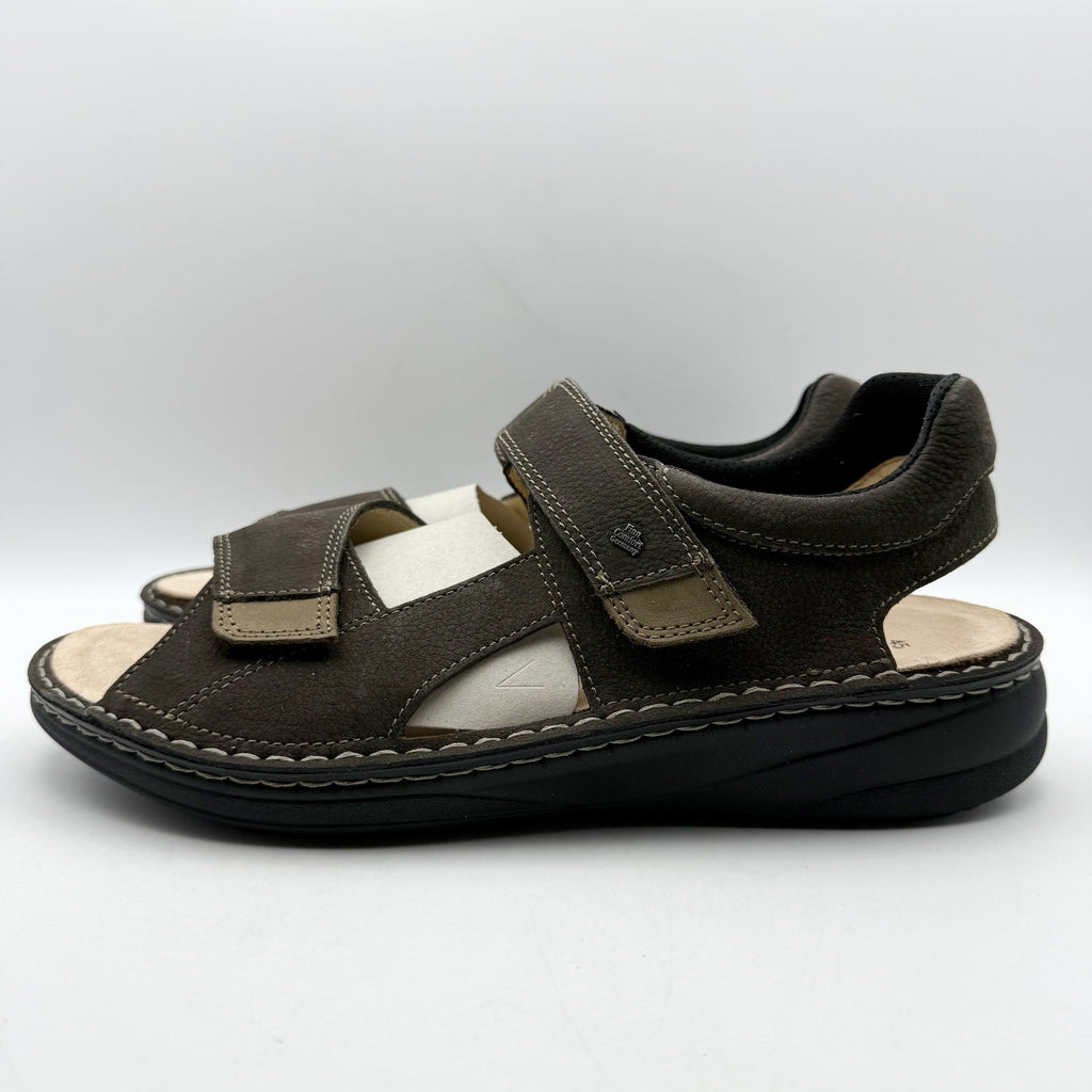 Finn Comfort Womens Skiathos Sandals EU 45 US 11 Brown Nubuck Leather NIB