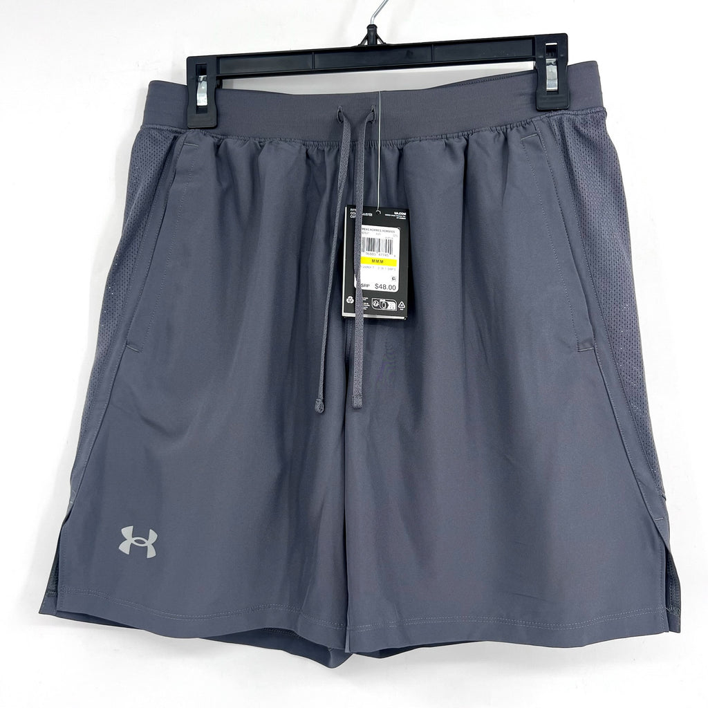 UNDER ARMOUR Men's UA Launch 2-in-1 Athletic Shorts Medium Gray 7" Inseam NWT