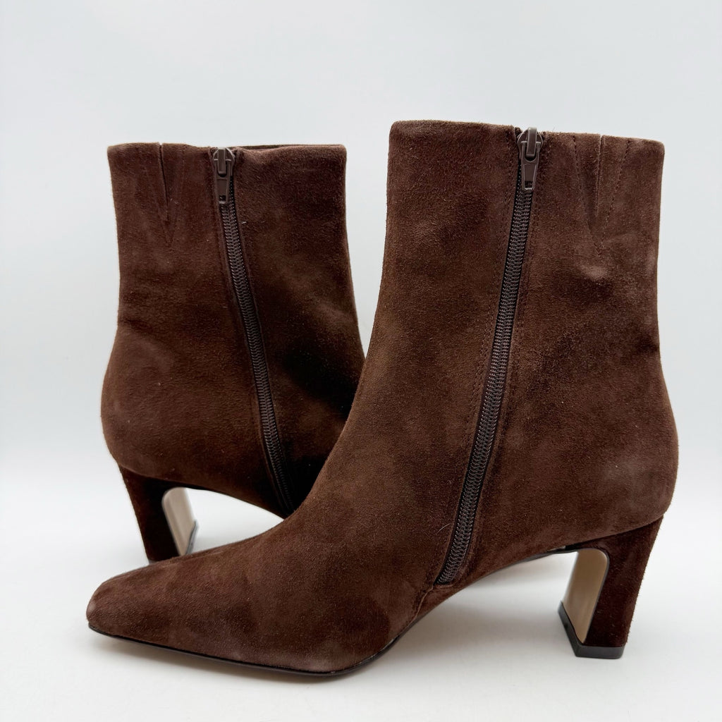 Steve Madden Womens Willa Ankle Booties US 9 M Brown Suede Boots NWOB