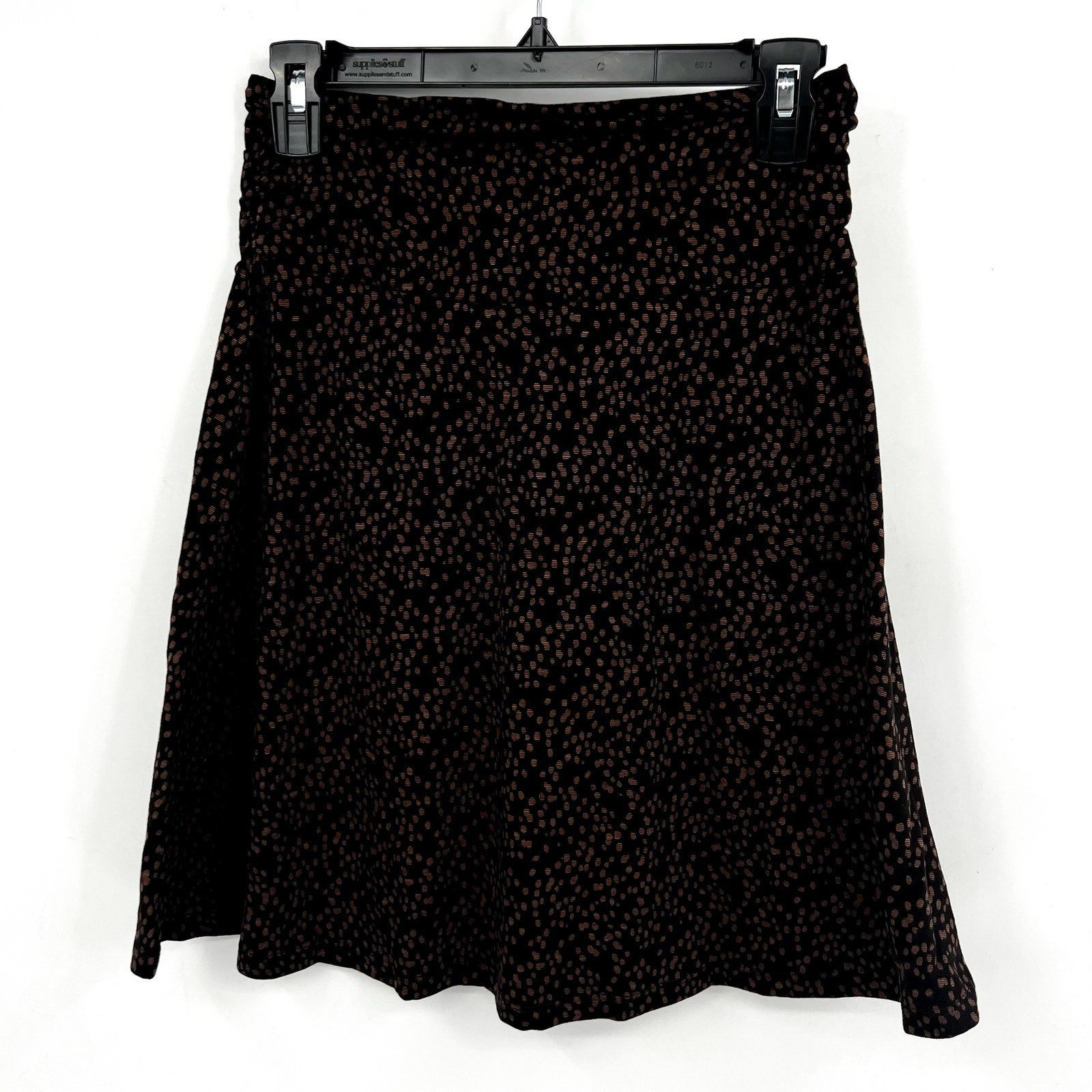 TOAD & CO Womens Chaka Pull-On Mini Skirt XS Black Dot Print NWT