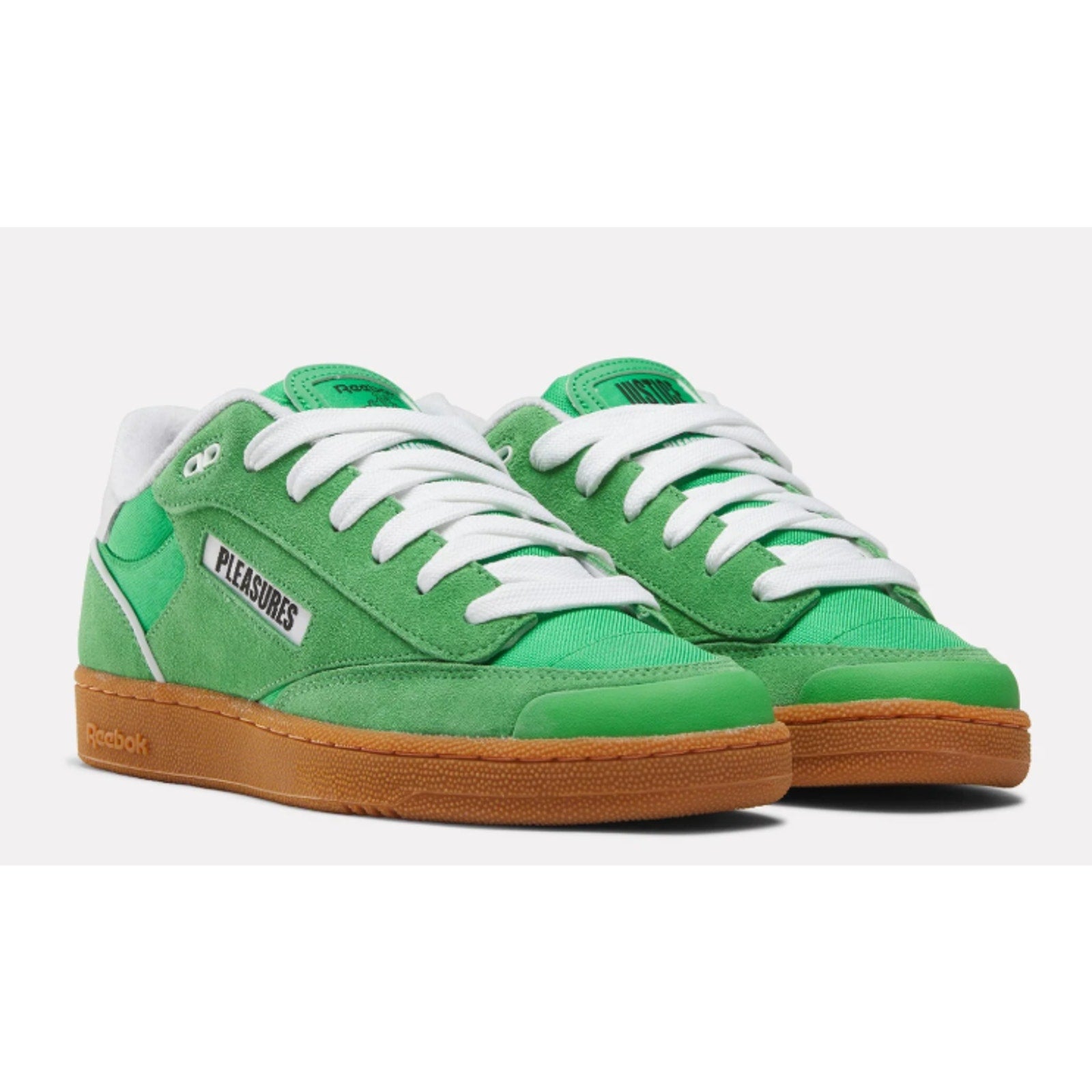Reebok x Pleasures Club C Bulc Sneakers Mens 10 Women 11.5 Green Suede NIB