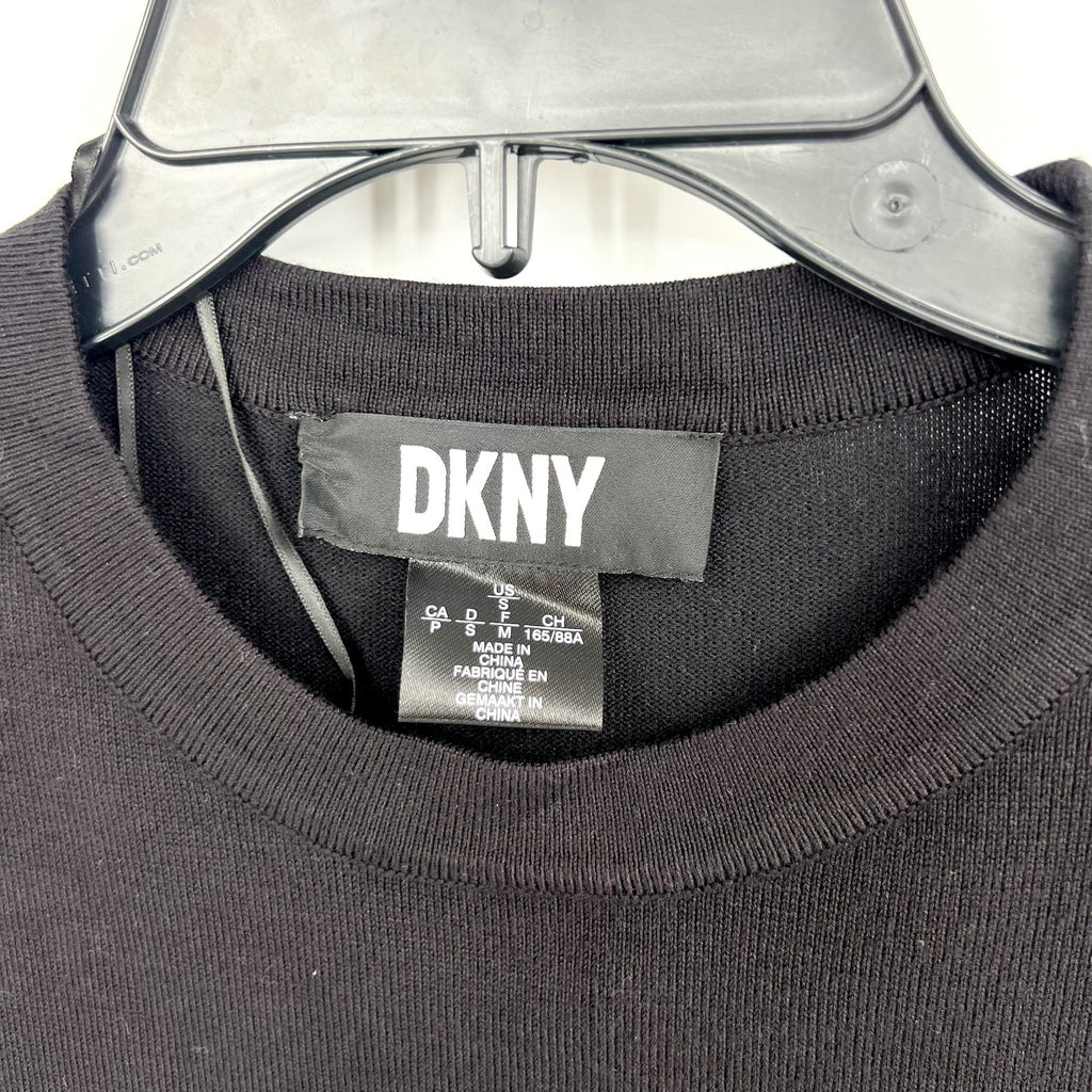 DKNY Women's Button-Trim Sweater Dress Small Black Long Sleeve NWT