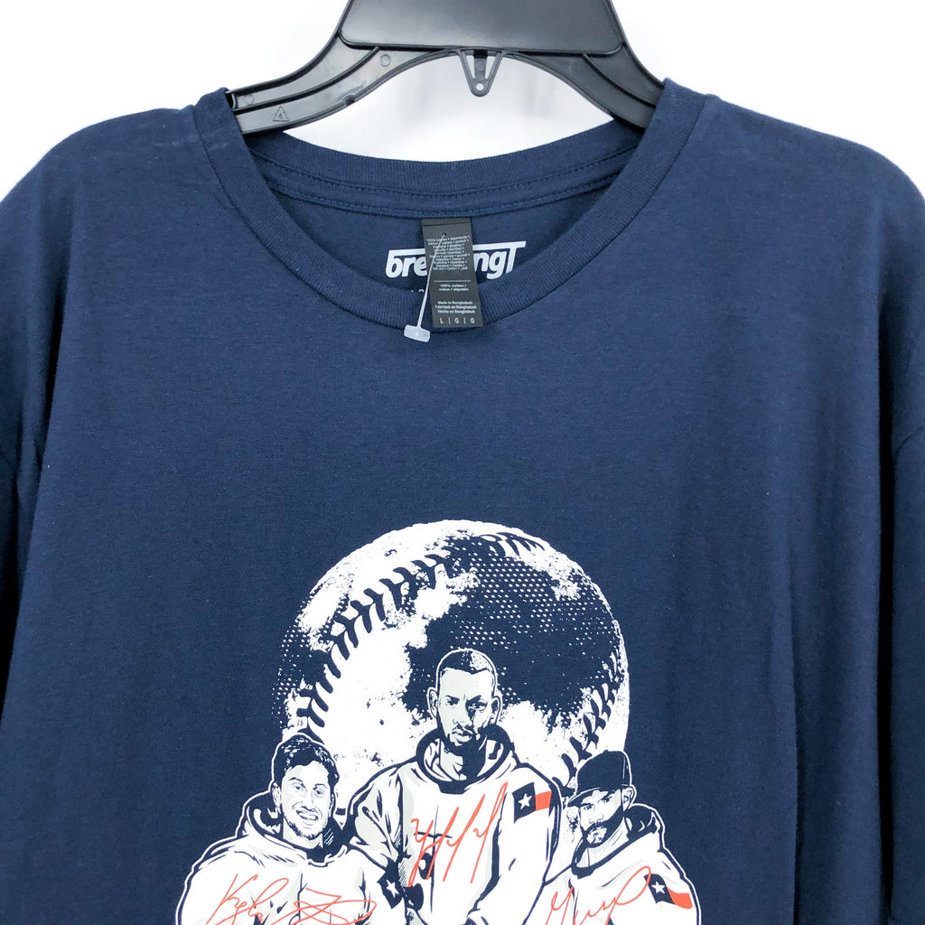 BREAKINGT Houston Astros For The H Graphic Short Sleeve T-Shirt Small Navy NWT