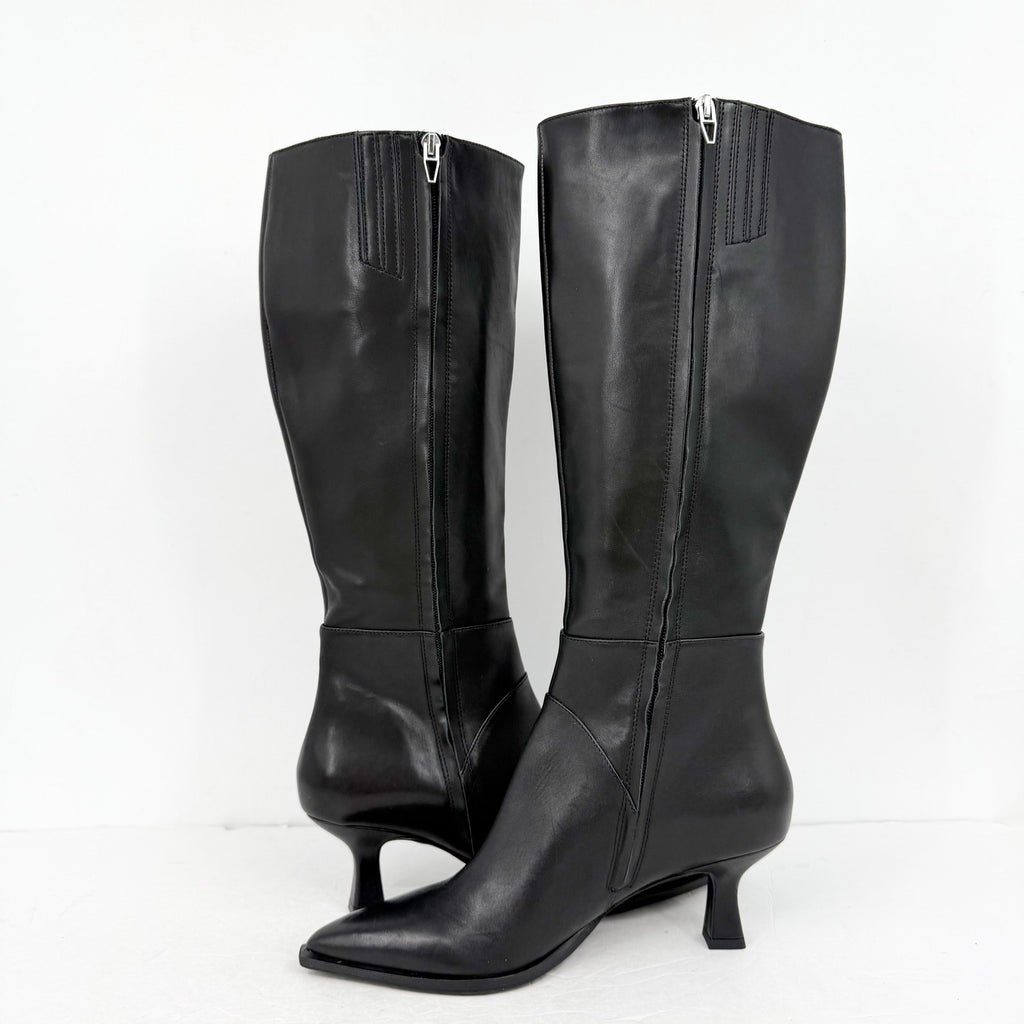 Dolce Vita Womens Ashton Knee High Boots Size 10 M EU 40.5 Black Leather NWOB