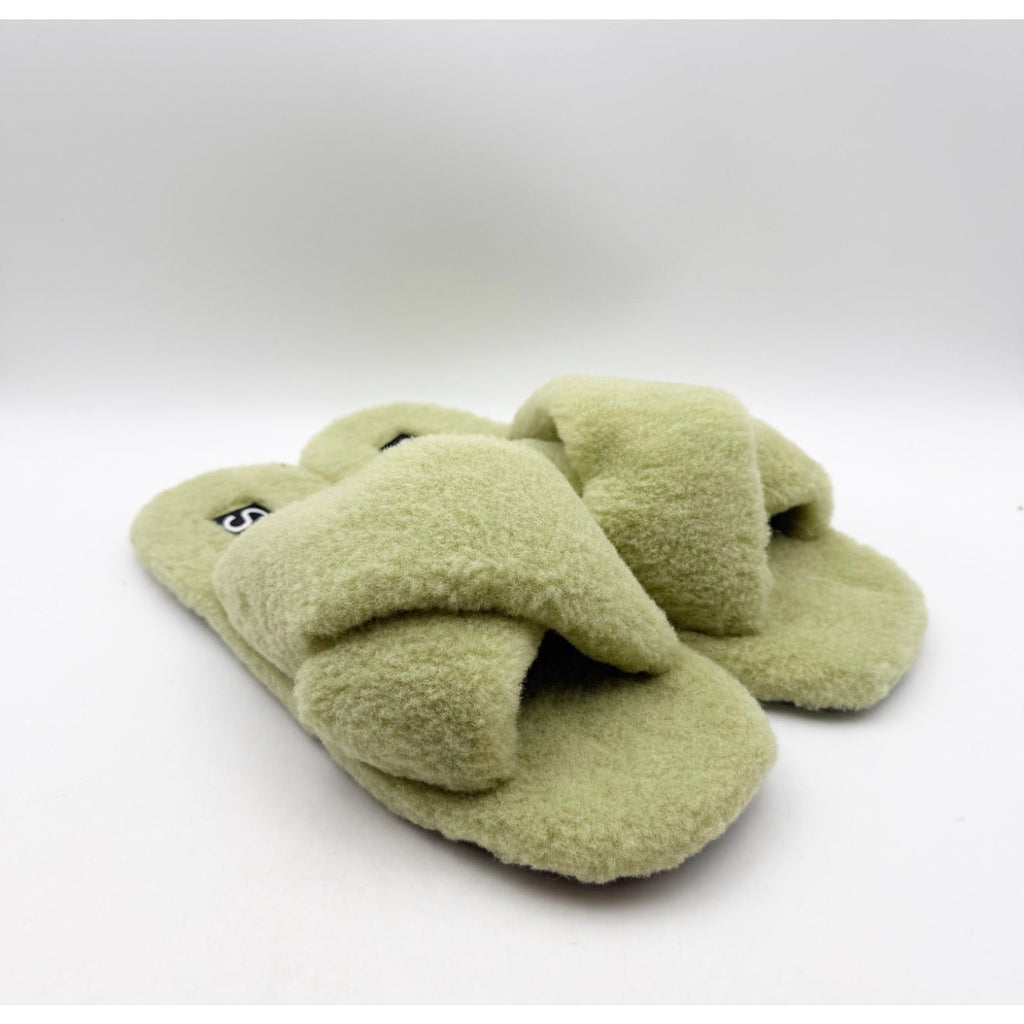 SENSO Women's Inka IV Slide Sandals EU 42 Size 12M Pistachio Green Cotton NWOB