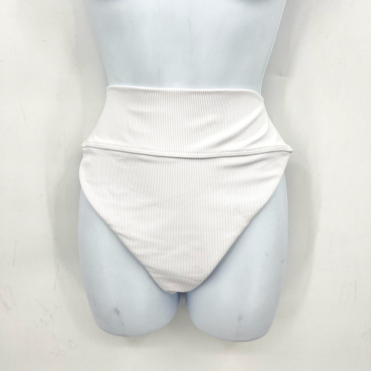 BEACH RIOT Women's Highway Bikini Bottom Large White Ribbed Knit  NWT