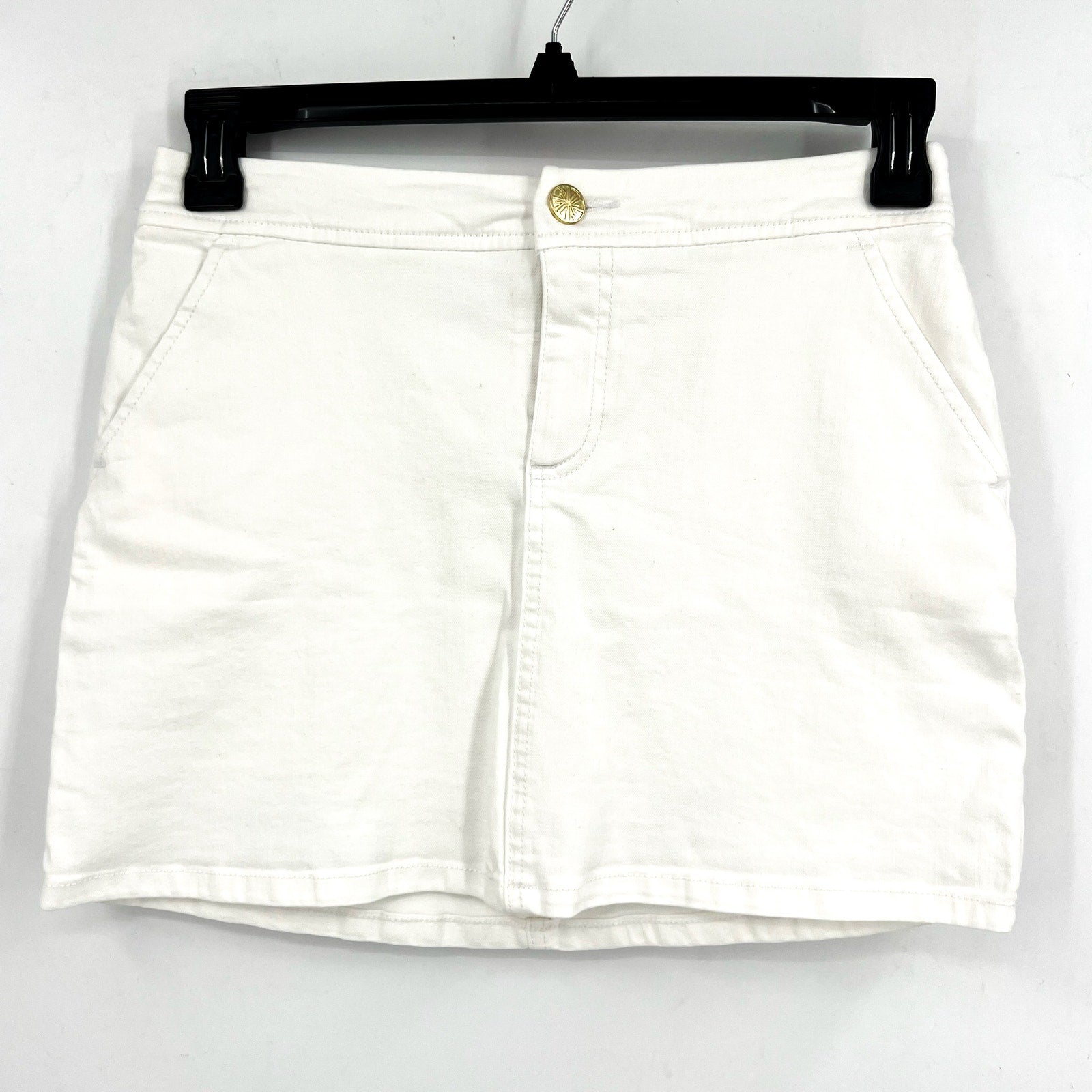 LILLY PULITZER Womens Colette Denim Skort Size 0 Resort White Stretch NWT