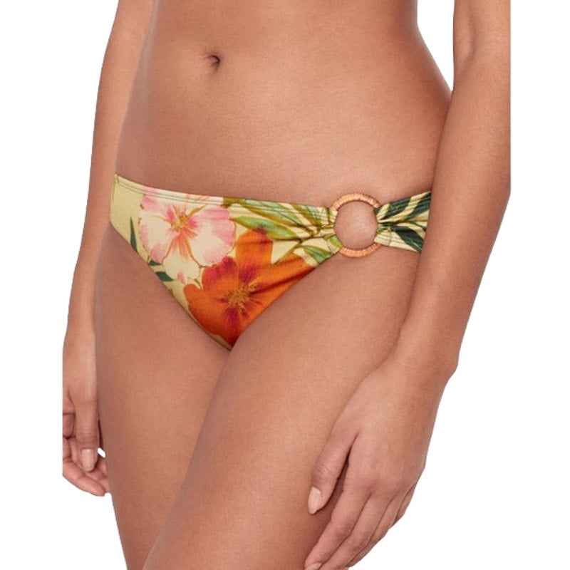 LAUREN RALPH LAUREN Island Tropical Hipster Bikini Bottom Size 6 Gold Rattan NWT