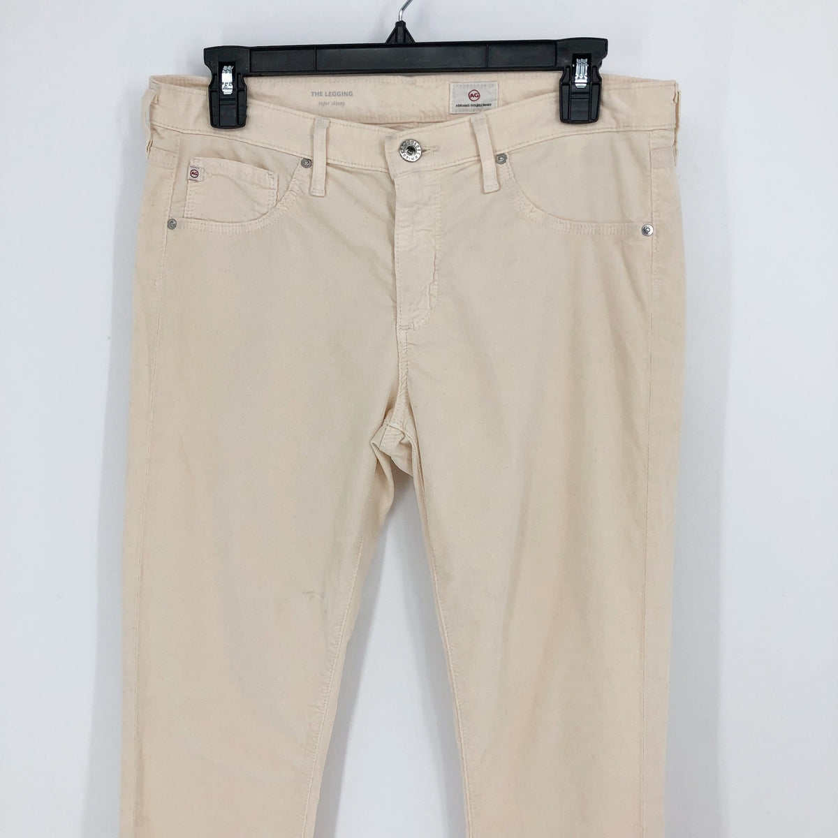 AG Adriano Goldschmied Womens The Legging Ankle Jeans Size 30R Cream Cords NWT