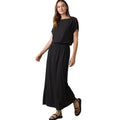 PRANA Women's Cozy Up Skyland Dress Large Black Stretch Boatneck NWT