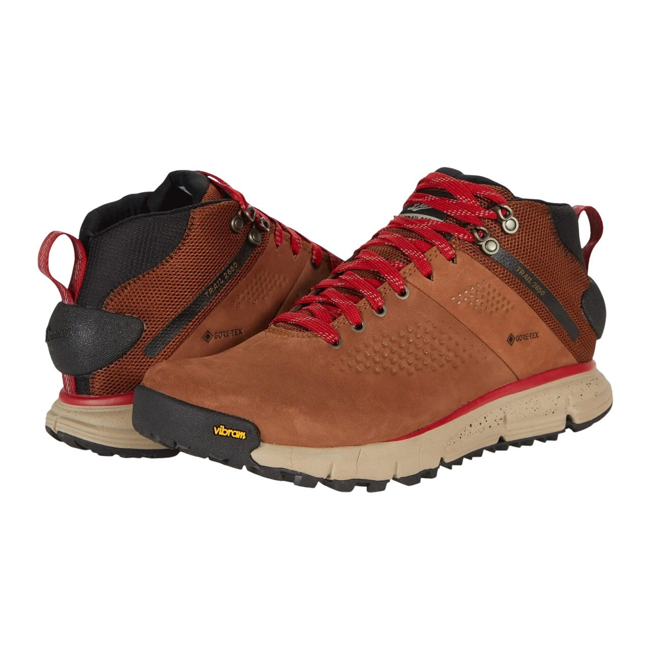 Danner Mens 4" Trail 2650 Mid GTX Hiking Shoes US 7 D EU 40 Brown Red WP NIB