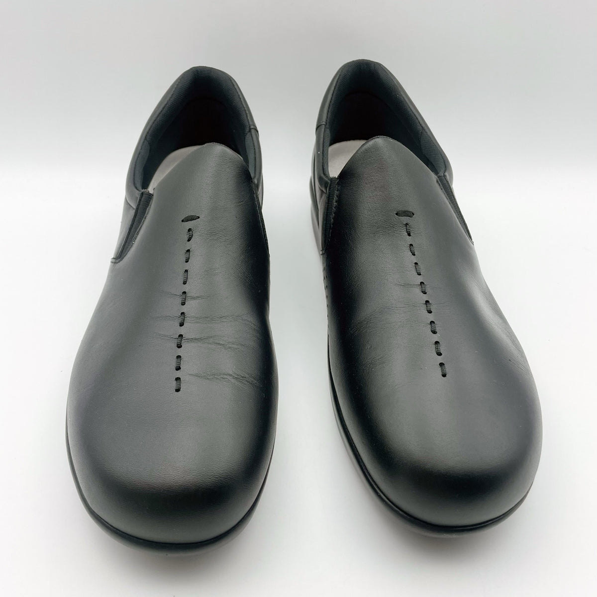 SAS Womens Viva Slip On Comfort Loafers Size 10.5 Black Leather Casual Shoes NIB