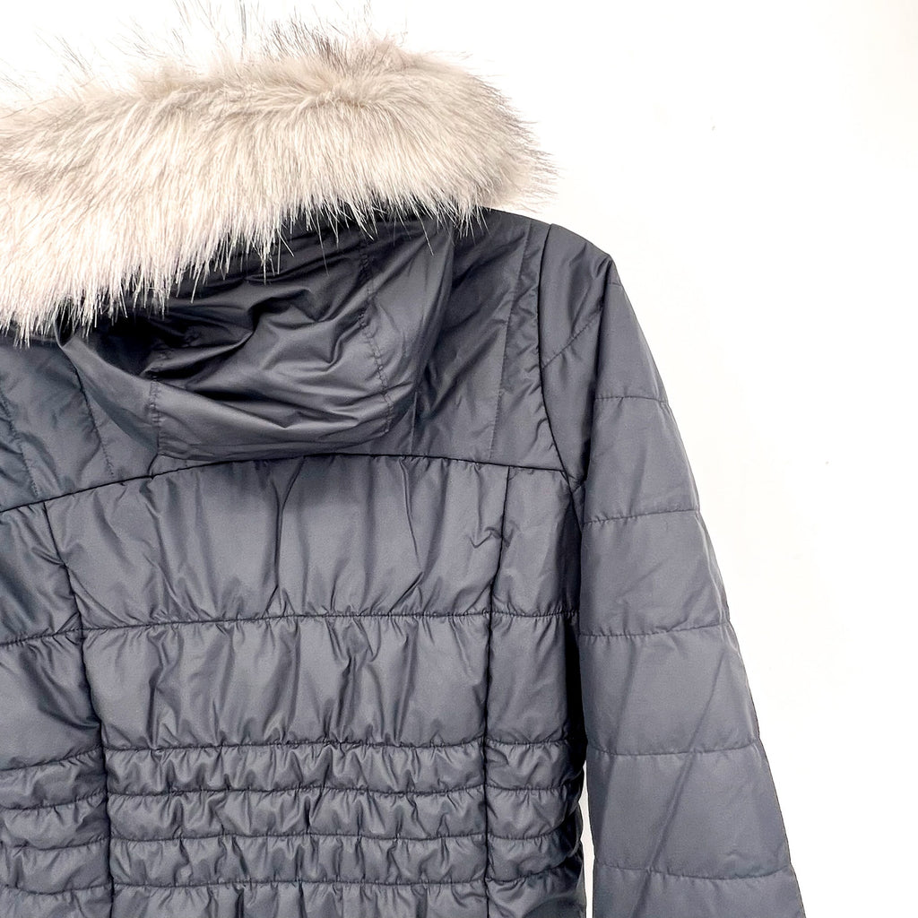 COLUMBIA Women's Sparks Lake III Jacket Medium Black Faux Fur Hood NWOT