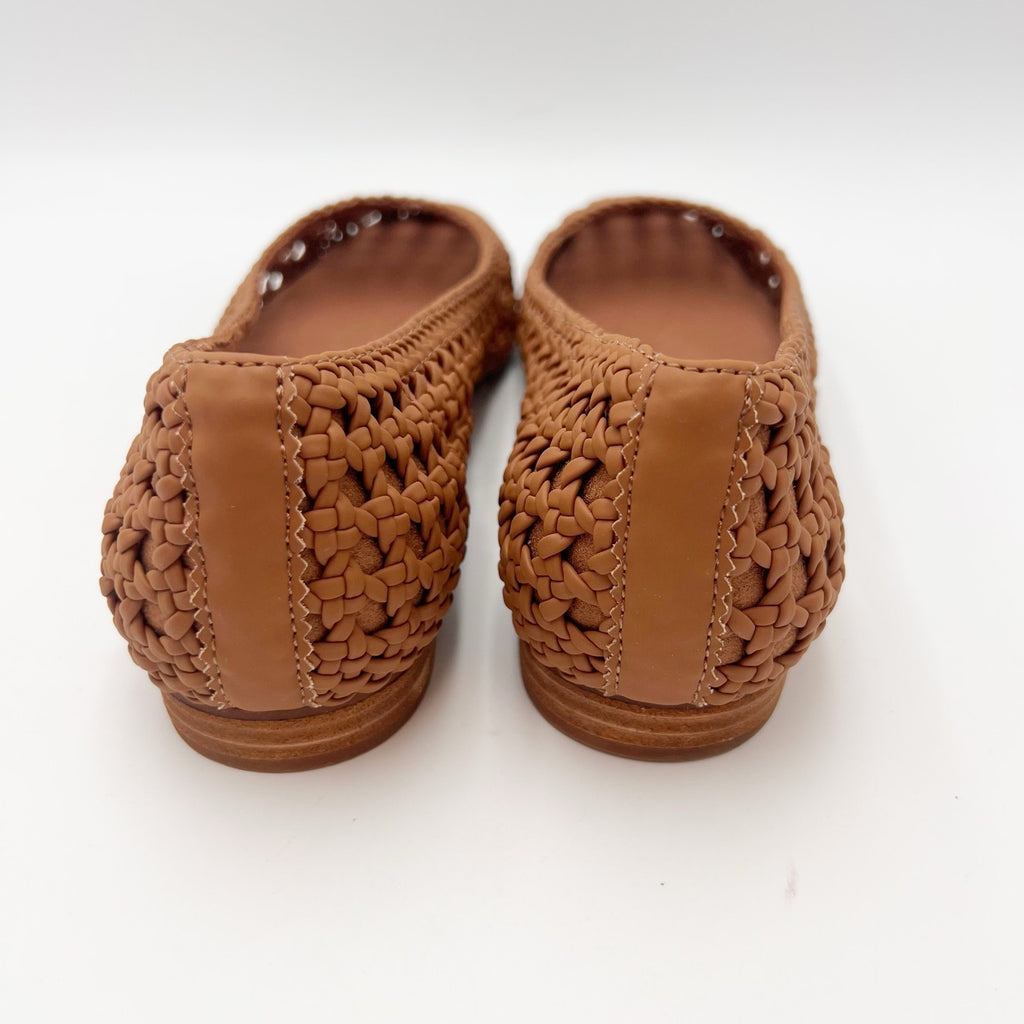 TOMS Womens Briella Ballet Flats Size 10 EU 42 Brown Woven NWOB