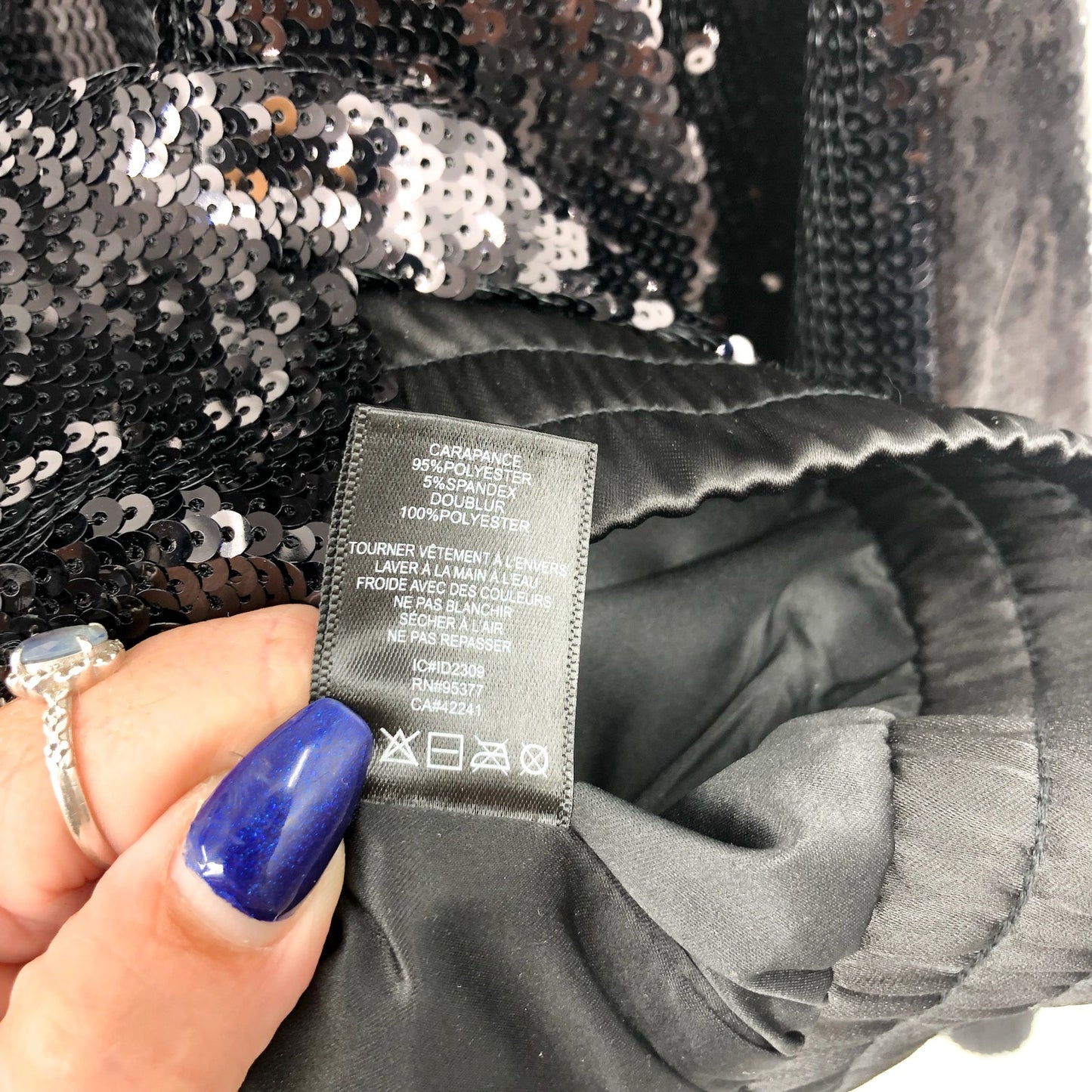 SANCTUARY Women's Sloan Sequined Bomber Jacket Black 1X