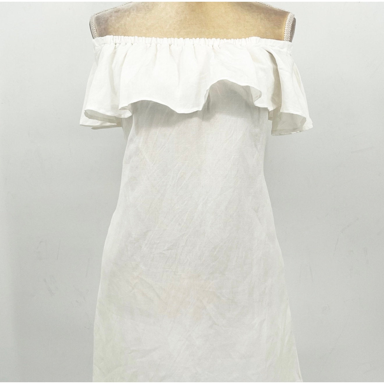 TOMMY BAHAMA Women's St. Lucia Off The Shoulder Dress Small White Cover Up NWT