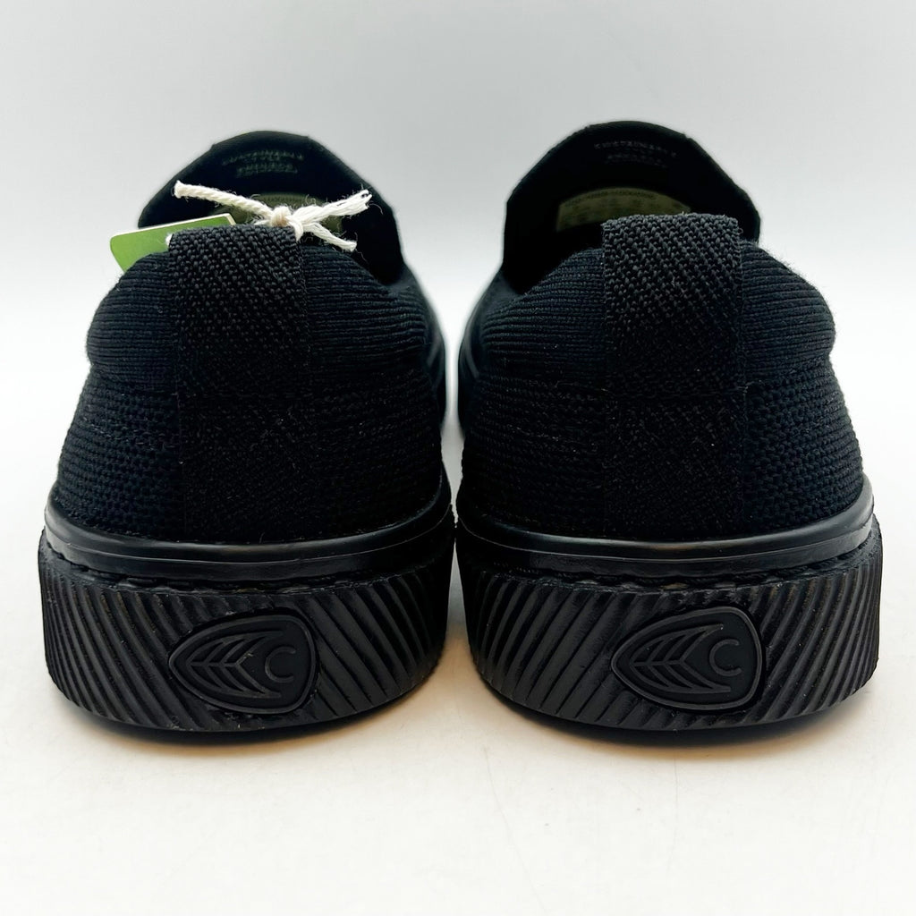 Cariuma IBI Slip On Sneakers Womens 8.5 Mens 7 All Black Knit Bamboo NWOB