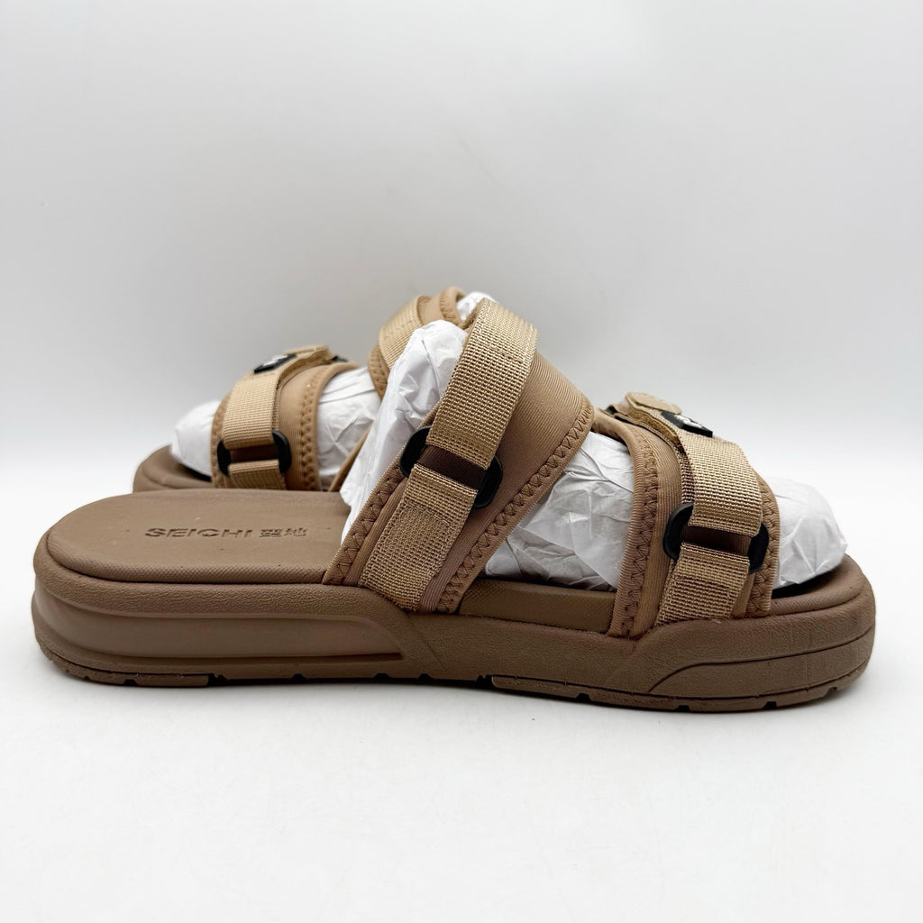 SEICHI Mens Sandoru Ichi Slide Sandals Size 10 EU 43 Mocha Brown NIB