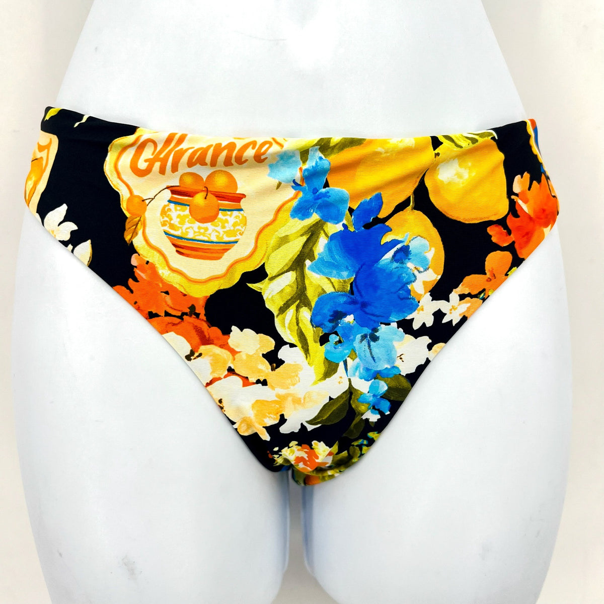 SEAFOLLY Women's Ciao Bella Hipster Bikini Pant Size 10 Blue Yellow Printed NWT