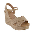 MIA Womens Alouette Wedge Sandal US 11 EU 42 Tan Natural Jute NWOB
