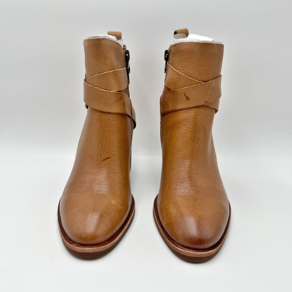 Kork-Ease Womens Joelle Heeled Ankle Booties US 6 M EU 36.5 Brown Leather NIB