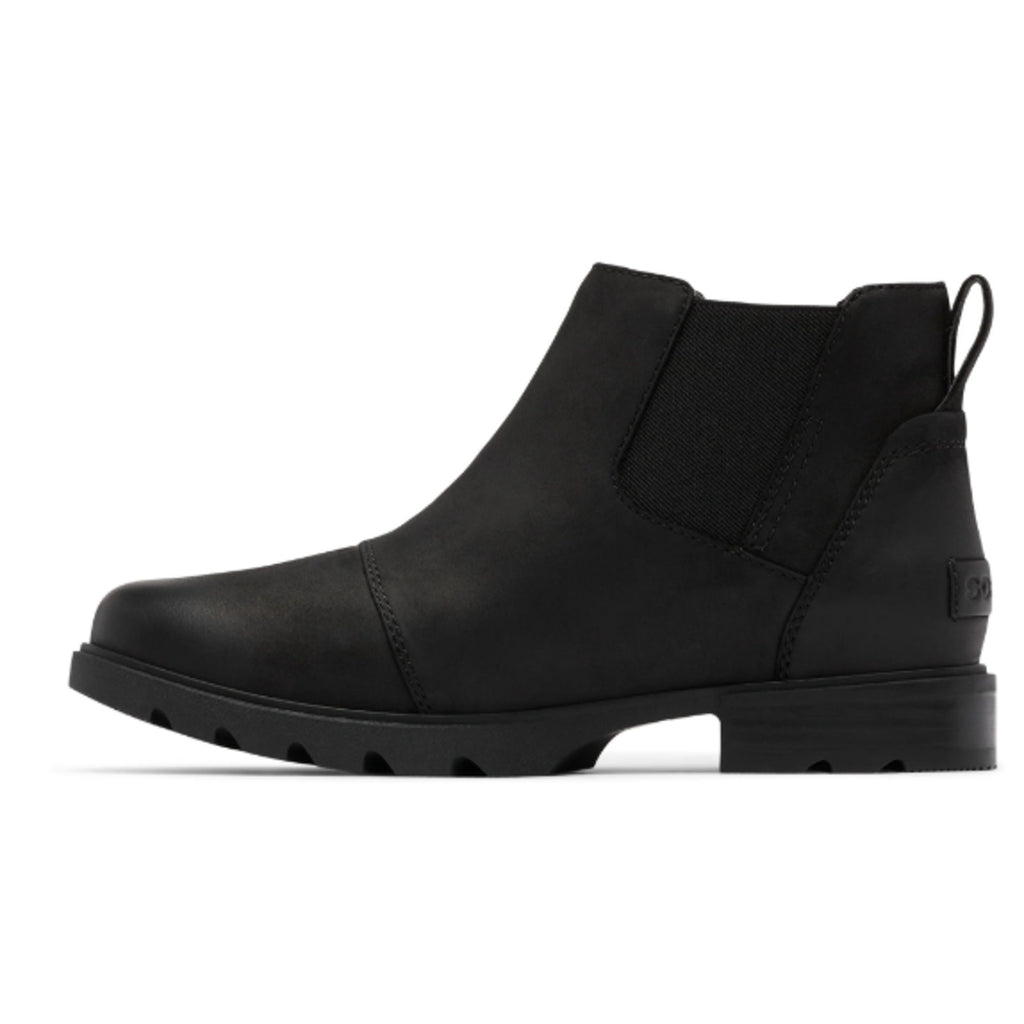 Sorel Womens Emelie lll Zip Bootie US 8.5 EU 39.5 Black Leather Waterproof NIB