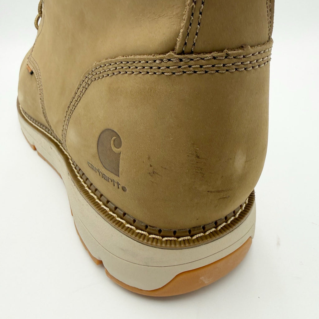 Carhartt Mens Millbrook Wedge Boots US 14 M Khaki Tan Leather Waterproof NIB