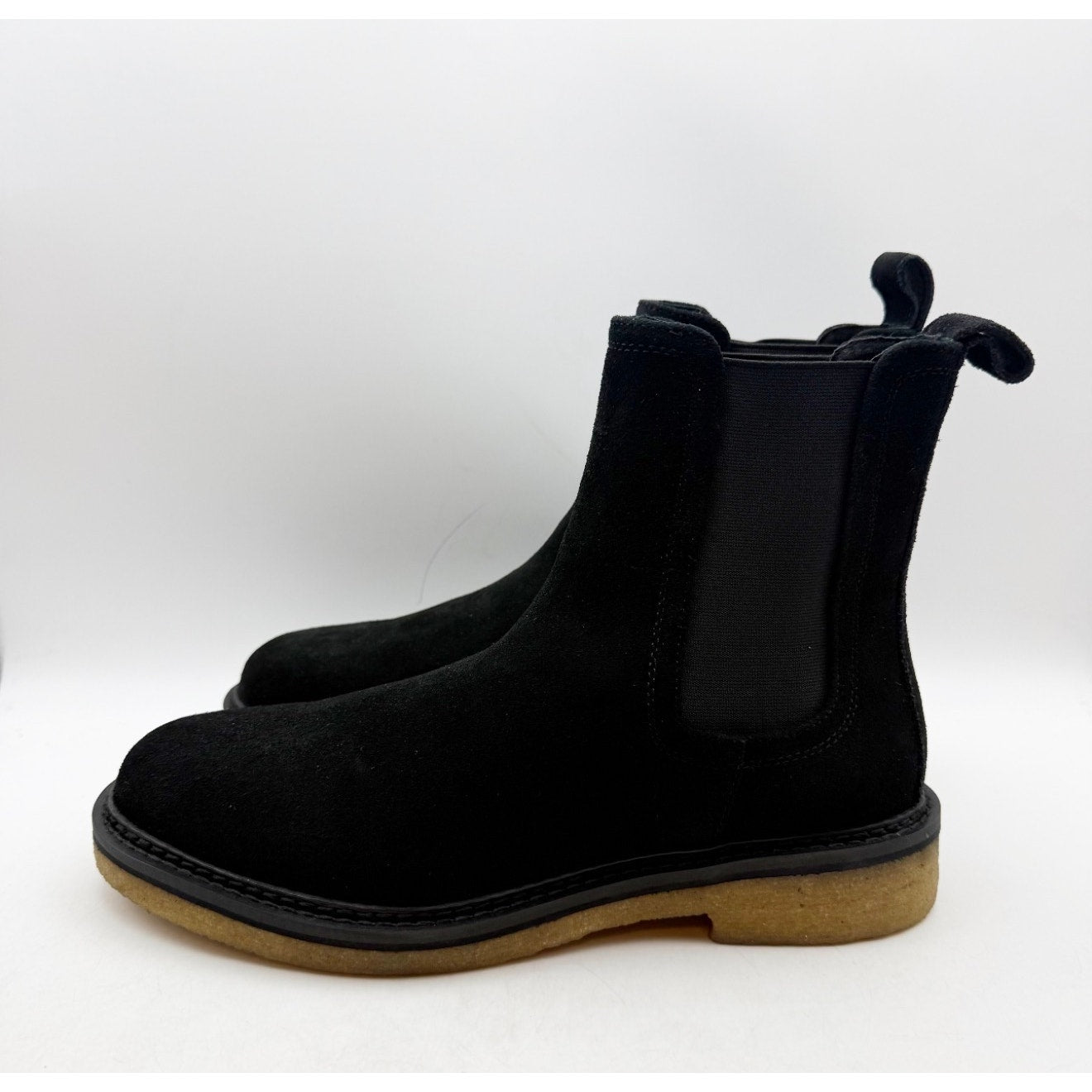Saint Morta Men's Crepe Chelsea Boot US 8 Black Gum Suede Leather NIB