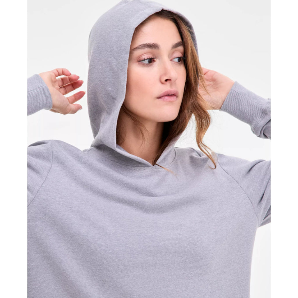 IDEOLOGY Women's Fleece Hoodie Small Grey Zinc Heather Sweatshirt NWT