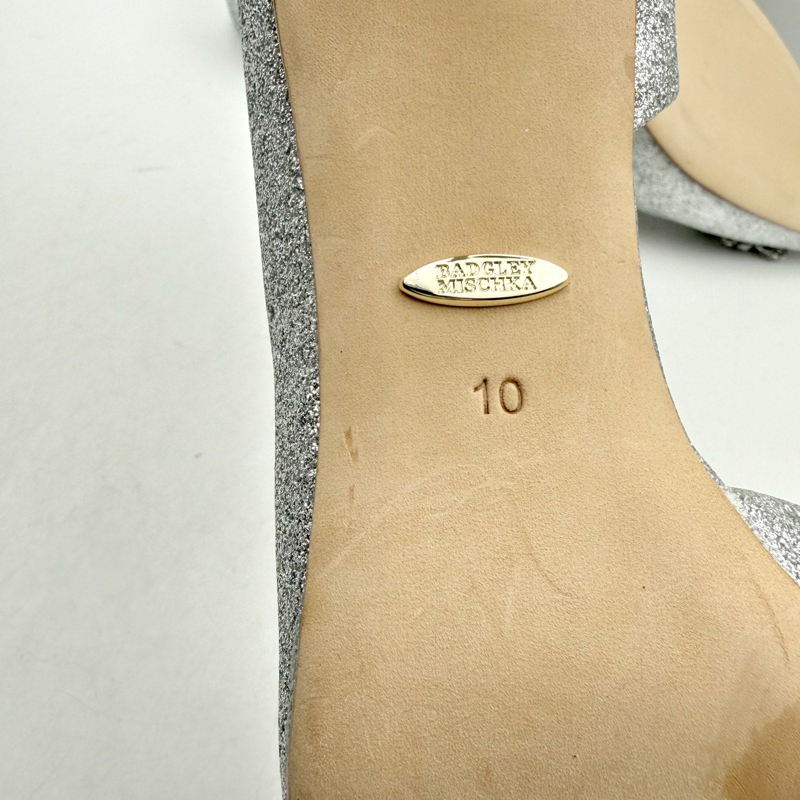 Badgley Mischka Womens Fabia ll Pumps Size 10 Silver Satin Embellished NWOB