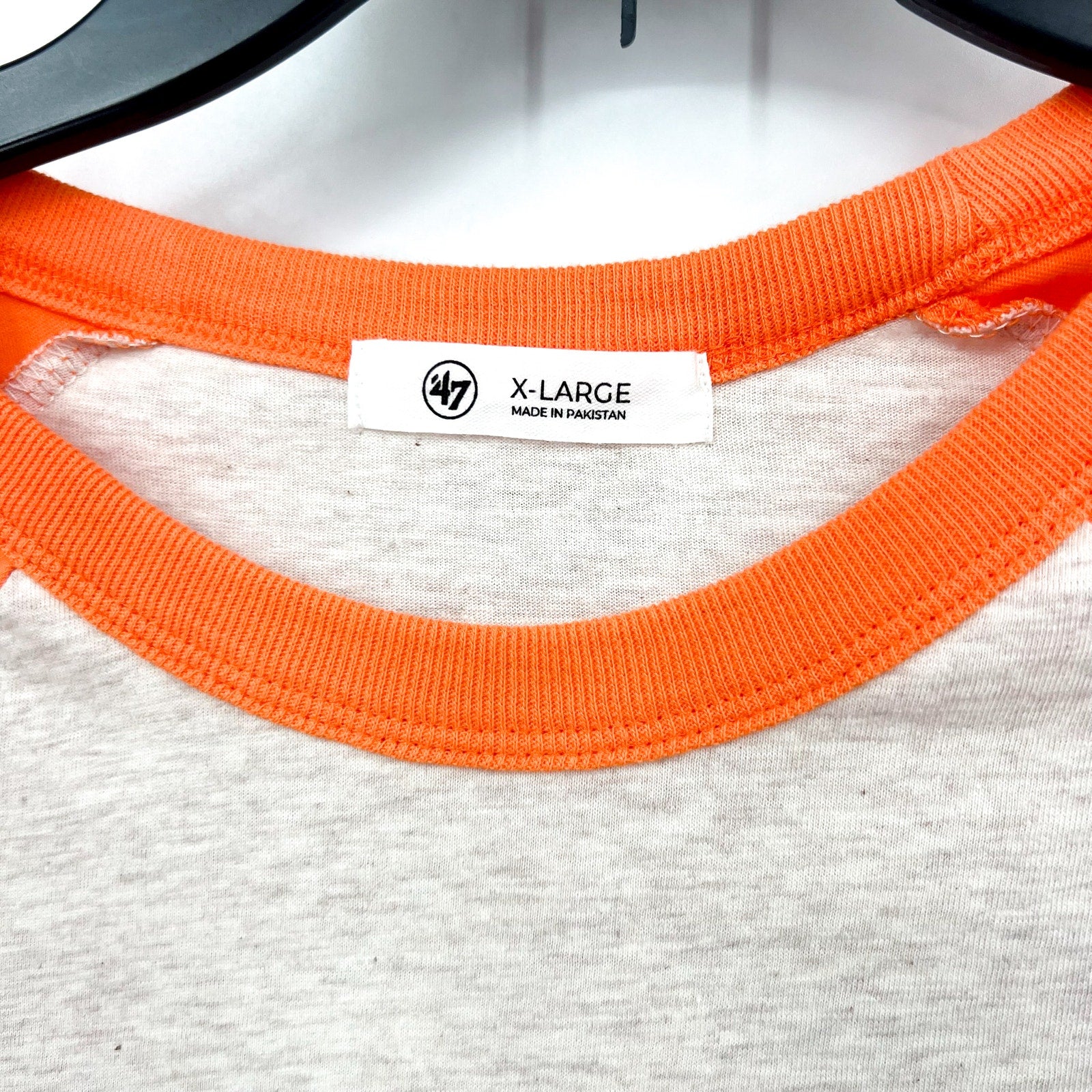 47 BRAND Womens Sam Houston Bearkats Baseball Tee XL Grey Orange Raglan NWT
