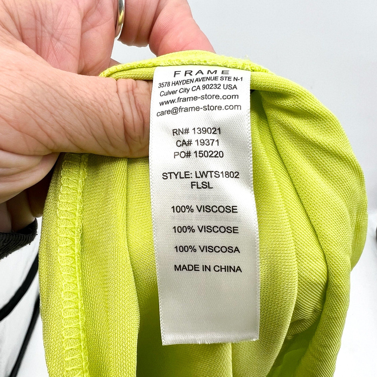  FRAME Women's Delicate Knot Tank Bodysuit Medium Flash Lime Green NWOT